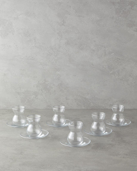 Premium Silver 12-Piece Tea Set - 6 Person Service - 140ml Capacity