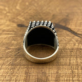 Sterling Silver 925 Handmade Black Onyx Men's Ring