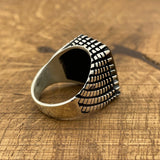 Sterling Silver 925 Handmade Black Onyx Men's Ring