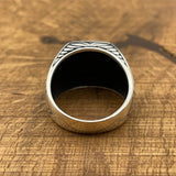 Sterling Silver 925 Handmade Black Onyx Men's Ring