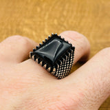 Sterling Silver 925 Handmade Black Onyx Men's Ring