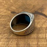 Sterling Silver 925 Handmade Turquoise Men's Ring