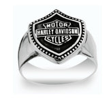 Sterling Silver Harley Davidson Ring