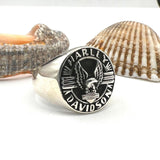 Sterling Silver Harley Davidson Ring