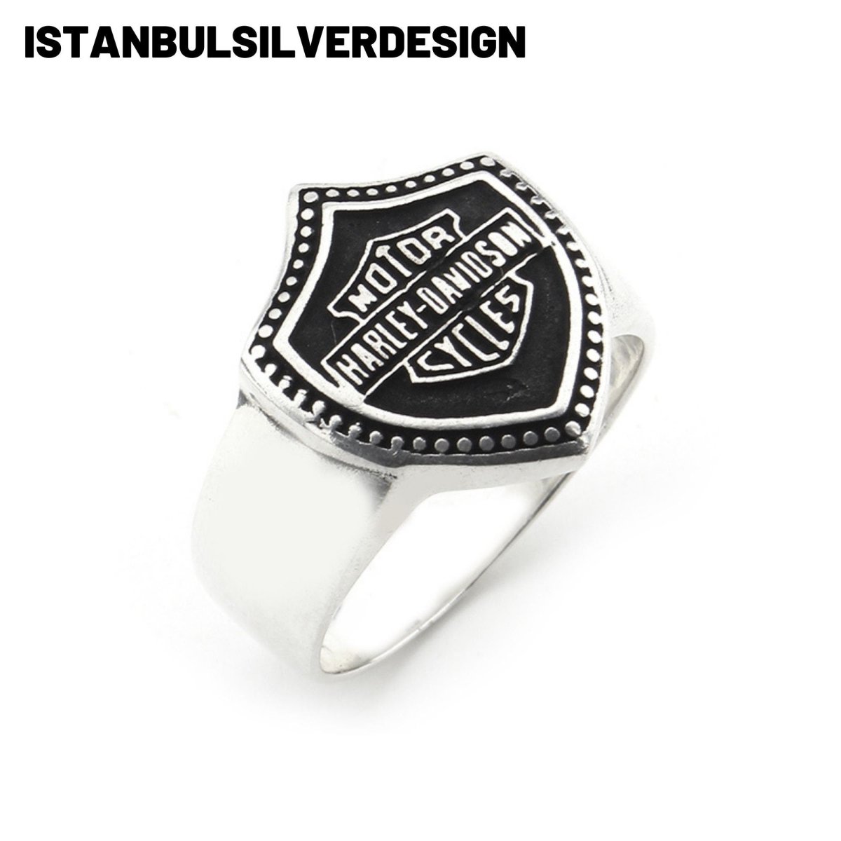 Sterling Silver Harley Davidson's Biker Ring