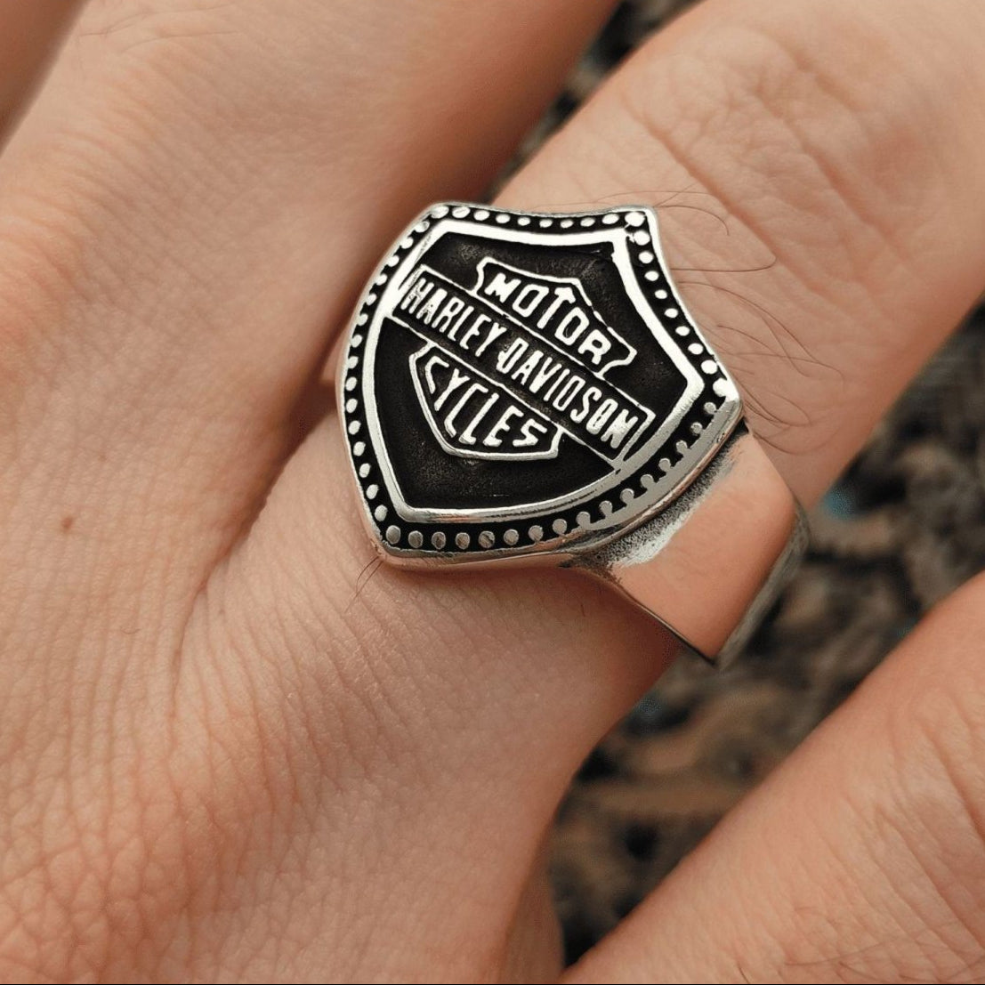 Sterling Silver Harley Davidson's Biker Ring - TryAladdin