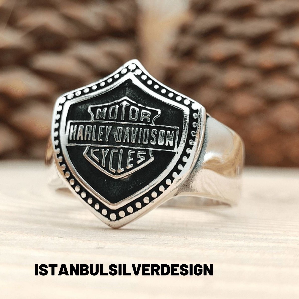 Sterling Silver Harley Davidson's Biker Ring