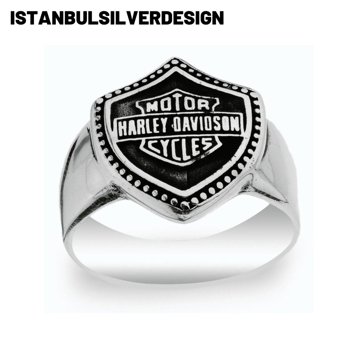 Sterling Silver Harley Davidson's Biker Ring