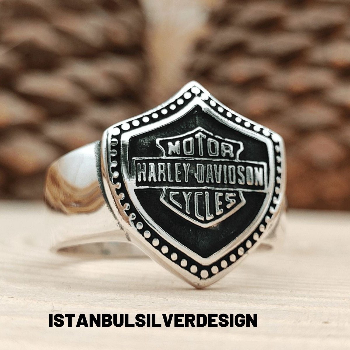 Sterling Silver Harley Davidson's Biker Ring