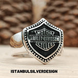 Sterling Silver Harley Davidson's Biker Ring