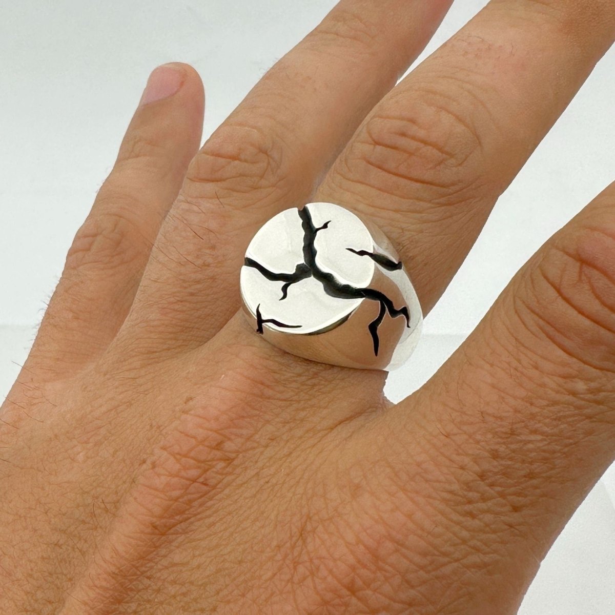 Sterling Silver Unisex Classic Ring