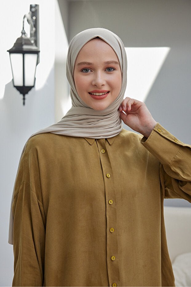 Stone Color Jersey Shawl - Soft, Flexible & Non - Slip - TryAladdin