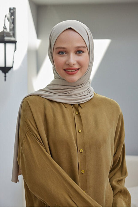 Stone Color Jersey Shawl - Soft, Flexible & Non - Slip - TryAladdin