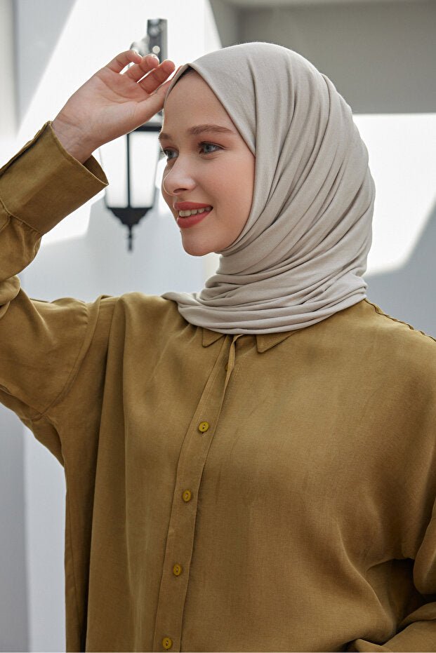 Stone Color Jersey Shawl - Soft, Flexible & Non - Slip - TryAladdin
