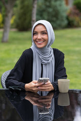 Stone Grey Ready Viscose Shawl - Soft & Breathable - TryAladdin