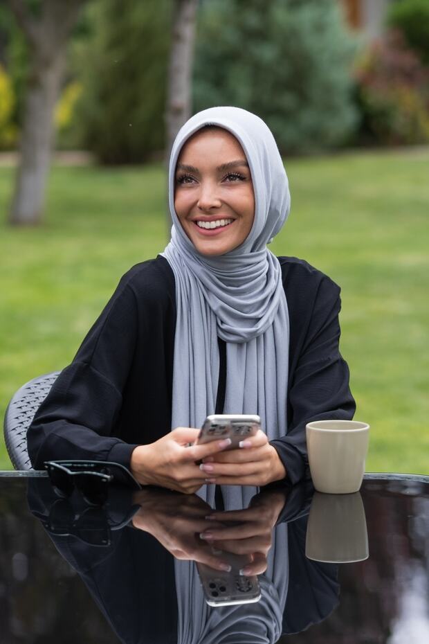 Stone Grey Ready Viscose Shawl - Soft & Breathable - TryAladdin