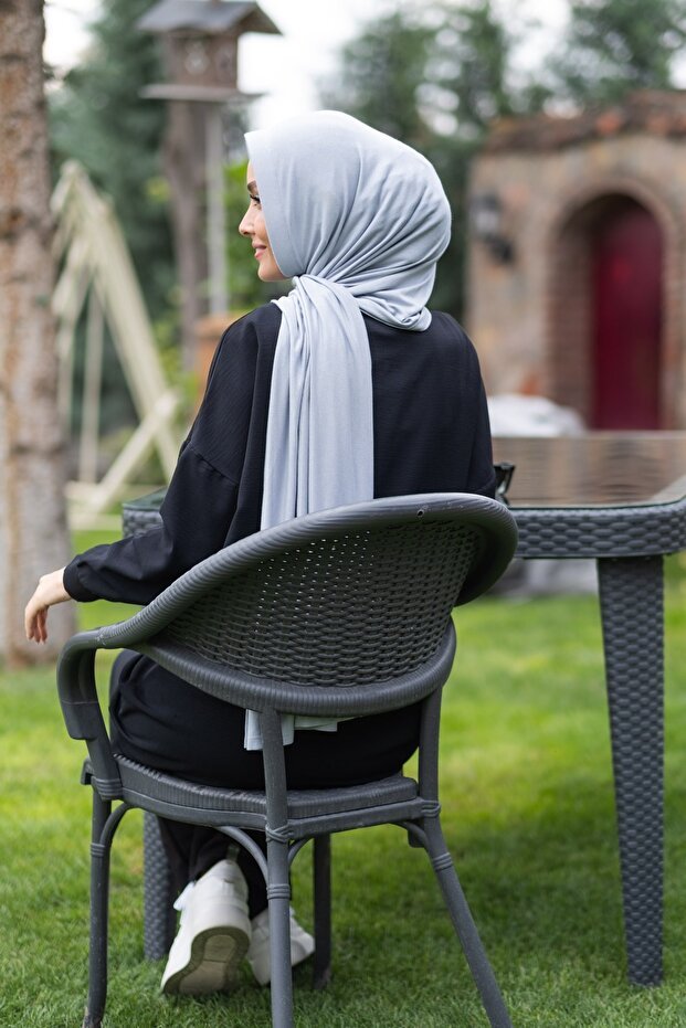 Stone Grey Ready Viscose Shawl - Soft & Breathable - TryAladdin