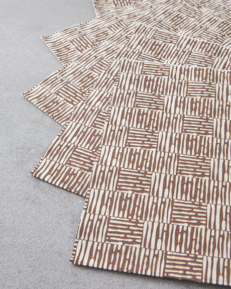 Bulk Brown Straw Line Paper Napkins 33x33cm 20 Pack