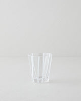 Artisan Striped Handcrafted White Glass Tumbler