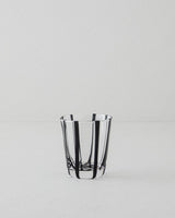 Premium Handmade Striped Artisan Glass Tumbler Black
