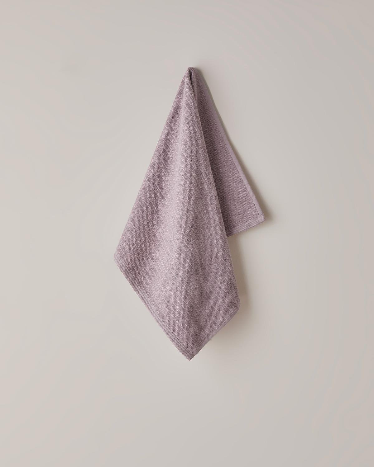 Asciugamano Viso in Cotone a Righe Morbido e Assorbente Premium Rosa Polvere