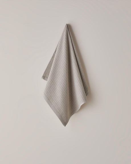 Premium Striped Cotton Hand Towel - Dark Beige - 50x70 cm