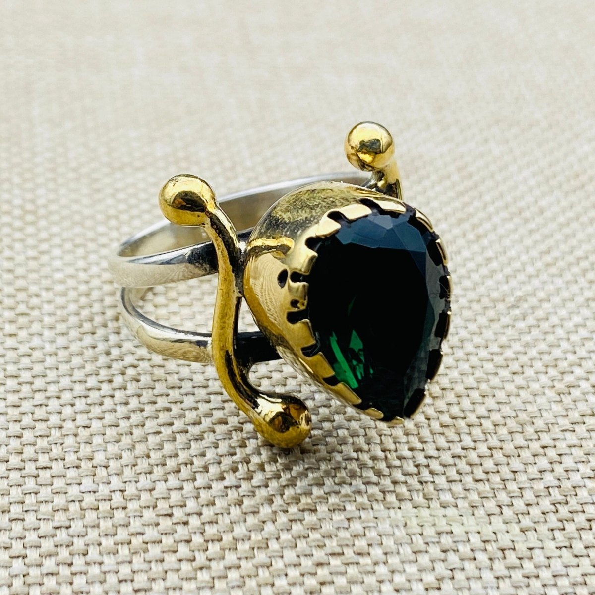 Stunning Zircon Stone Green Ring for Women