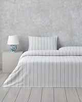 Subtle Waves Professional Yarn-Dyed Single Duvet Cover Set - Blue