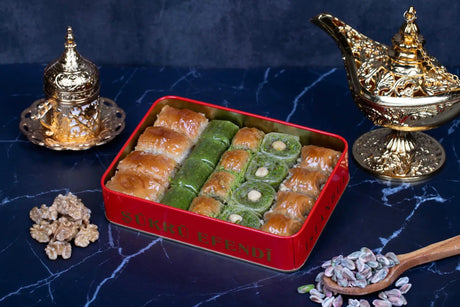 Sukru Efendi 1935 | Assorted Turkish Baklava with Pistachio and Walnut in Gift Metal Box