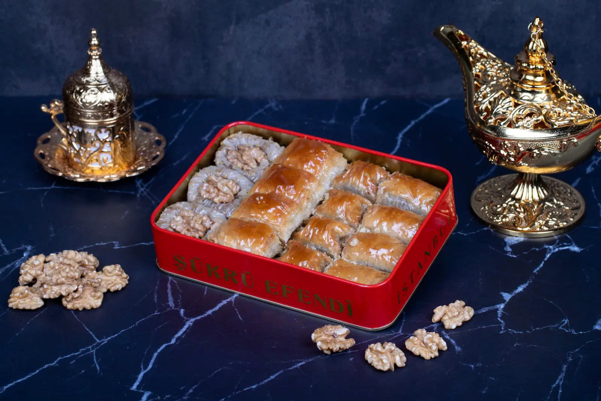 Sukru Efendi 1935 | Assorted Turkish Baklava with Walnut in Gift Metal Box