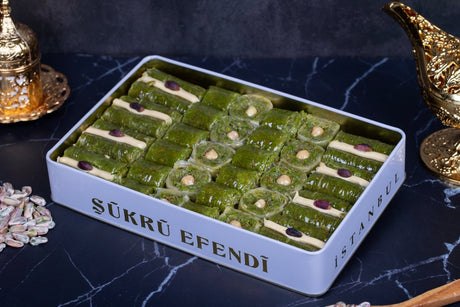 Sukru Efendi 1935 | Green Bliss Baklava with Pistachio in Gift Metal Box (1250gr)