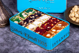 Sukru Efendi 1935 | Mix Turkish Delight Squares with Pistachio and Hazelnut in Gift Metal Box