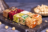 Sukru Efendi 1935 | Mix Turkish Delight Squares with Pistachio and Hazelnut in Gift Metal Box