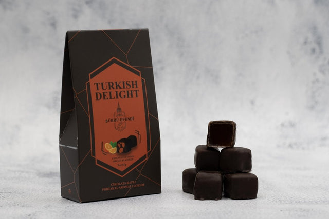 Sukru Efendi 1935 | Open and Enjoy Turkish Delight Chocolate Coated Orange Flavored