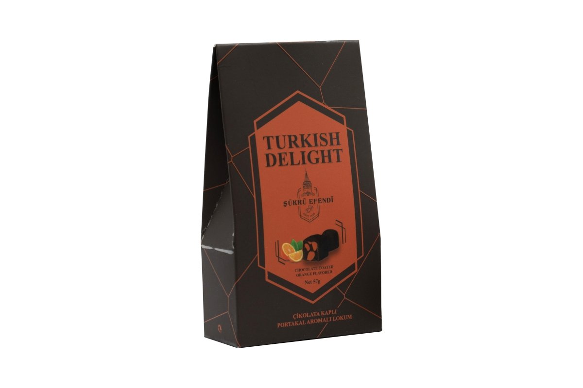 Sukru Efendi 1935 | Open and Enjoy Turkish Delight Chocolate Coated Orange Flavored