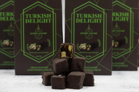 Sukru Efendi 1935 | Open and Enjoy Turkish Delight Chocolate Coated Pistachio