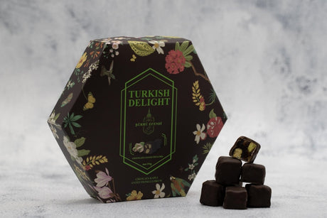 Sukru Efendi 1935 | Turkish Delight Hexagonal Box Chocolate Coated Pistachio