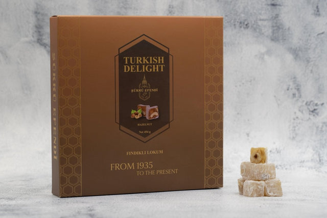 Sukru Efendi 1935 | Turkish Delight Square Box Hazelnut