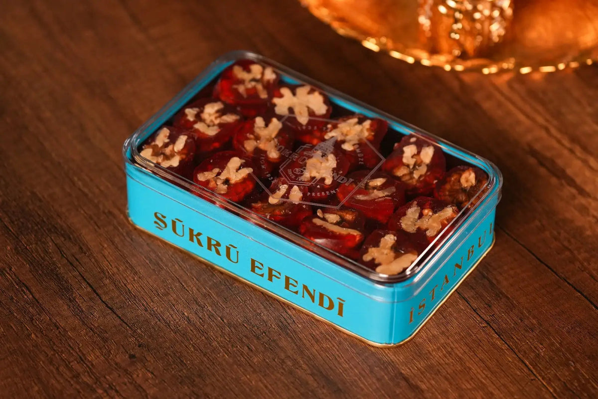 Sukru Efendi 1935 | Turkish Walnut Churchkhela (Cevizli Sucuk) with Pomegranate Molases in Metal Box