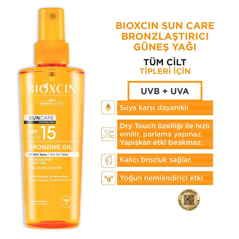 Sun Care Bronzing Oil - SPF 15 Protection with Cocoa & Carrot Oils - TryAladdin
