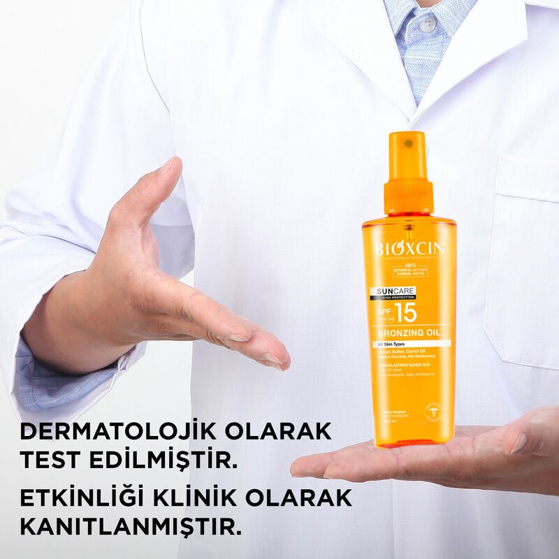 Sun Care Bronzing Oil - SPF 15 Protection with Cocoa & Carrot Oils - TryAladdin