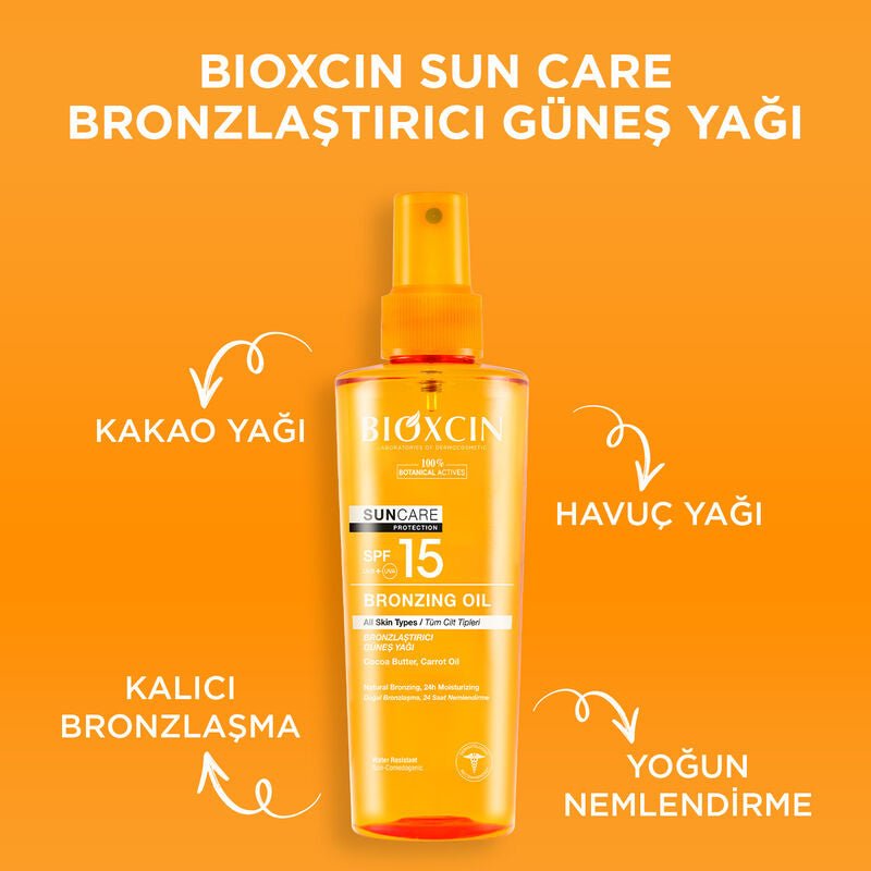 Sun Care Bronzing Oil - SPF 15 Protection with Cocoa & Carrot Oils - TryAladdin