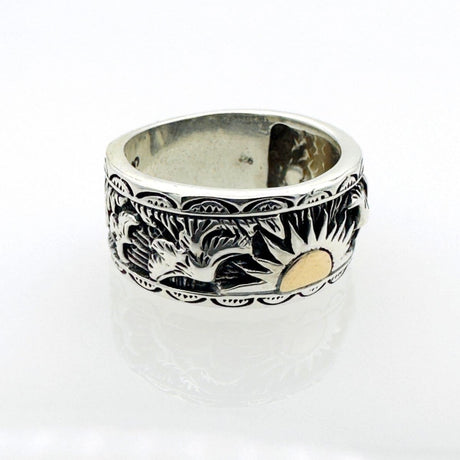 Sun Totem Eagle Sun Design Ring