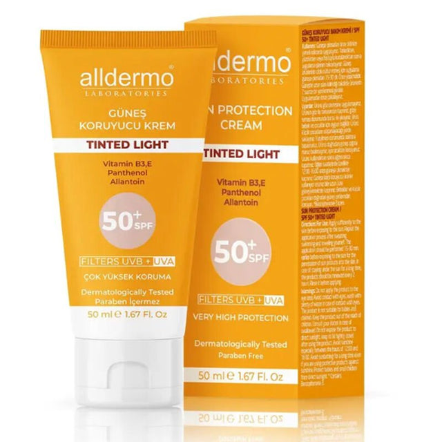 Sunscreen Cream - SPF 50+ Tinted Daily Care with Vitamins B3, E, Panthenol - TryAladdin