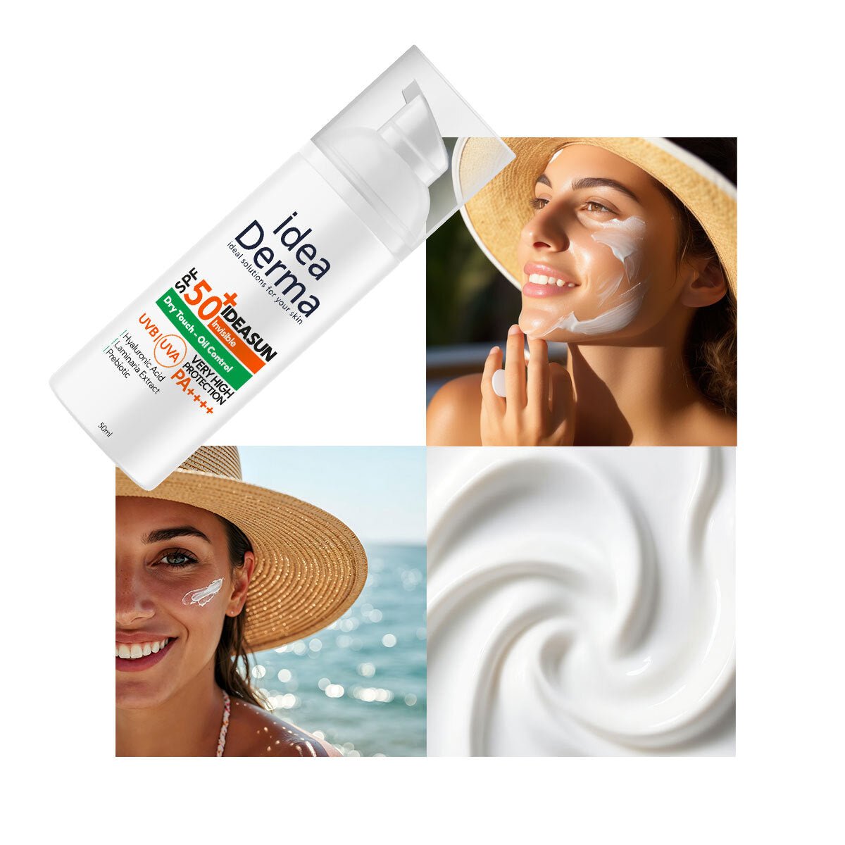 Sunscreen - Dry Touch SPF50+ Mattifying Cream with Hyaluronic Acid & Prebiotics - TryAladdin