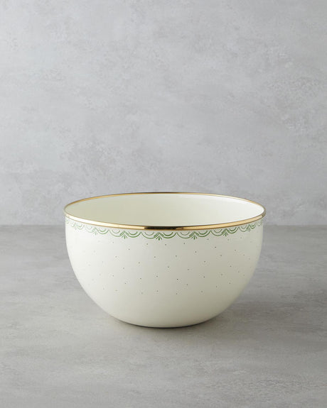 Green Enamel Mixing Bowl - 24cm Professional Kitchenware