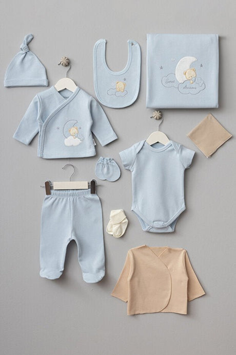 Sweet Dreams Patterned Newborn Layette Set - 10 - Piece Set - TryAladdin