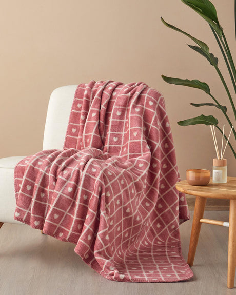 Premium-Acrylic-Cotton-TV-Blanket-Sweet-Hearts-Design-Pink