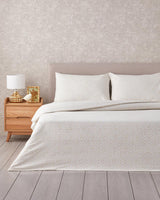 Hochwertiges, bügelleichtes Bettbezug-Set für Doppelbett mit Spannbettlaken, Ölgrün