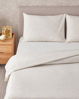 Hochwertiges, bügelleichtes Bettbezug-Set für Doppelbett mit Spannbettlaken, Ölgrün